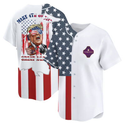 Personalized Courvoisier Donald Trump Independence Day Baseball Jersey