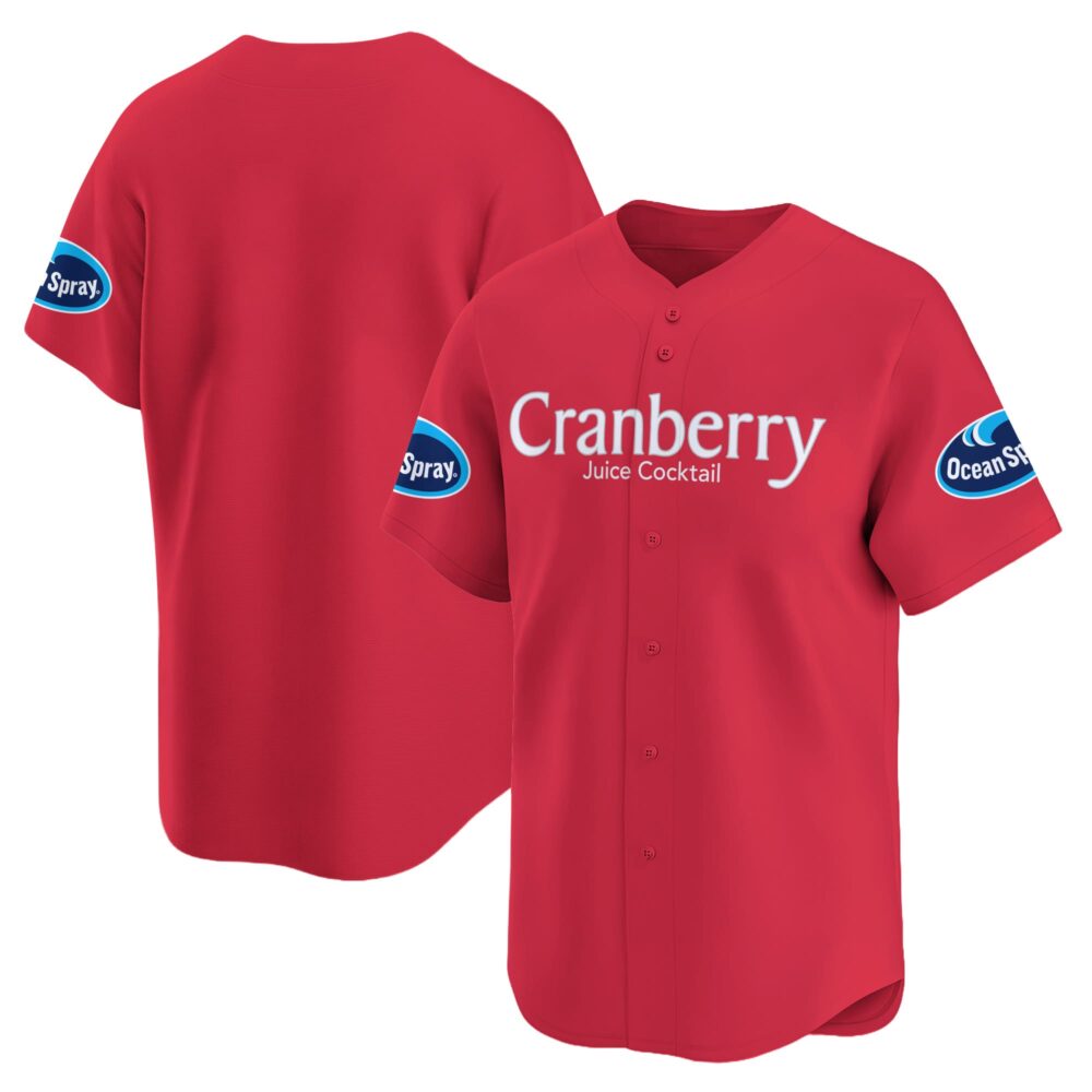 Personalized Cranberry Juice Baseball Jersey Personalized Cranberry Juice Baseball Jersey