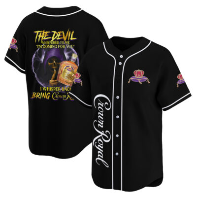 Personalized Crown Royal Bring From Devil Baseball Jersey