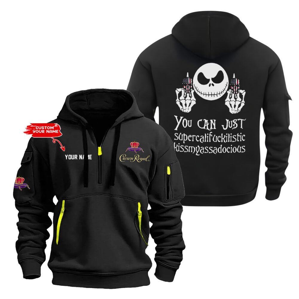 Personalized Crown Royal Half Zipper Hoodie Personalized Crown Royal Half Zipper Hoodie