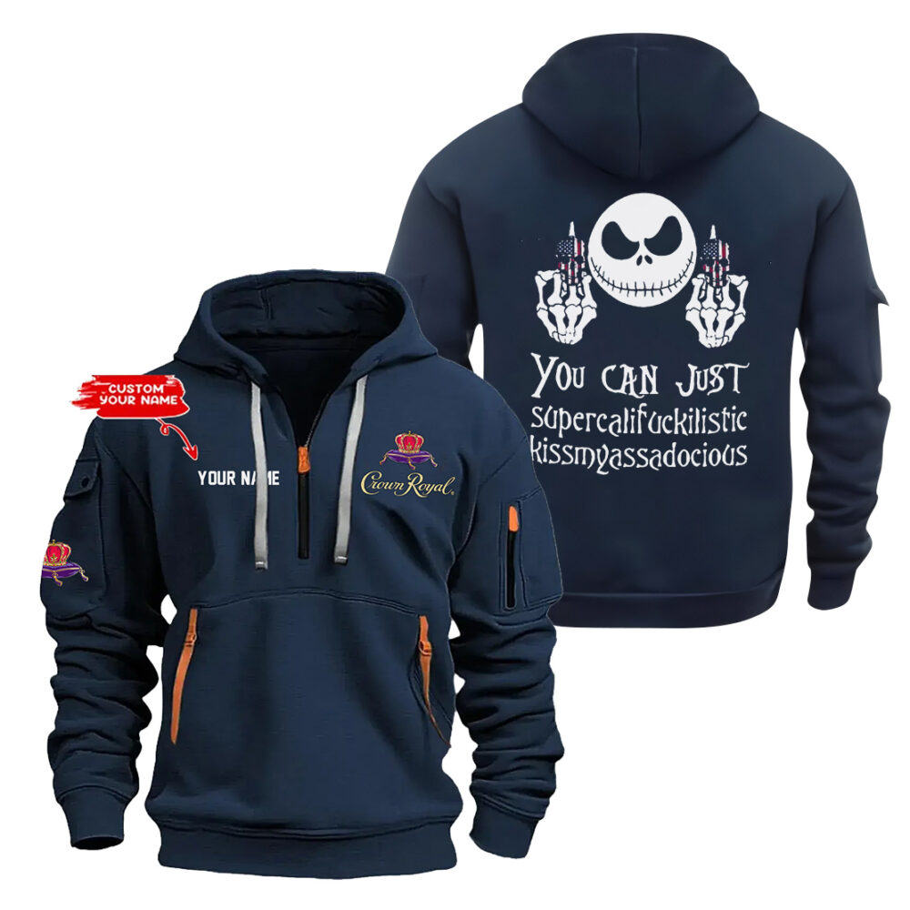 Personalized Crown Royal Half Zipper Hoodie Personalized Crown Royal Half Zipper Hoodie