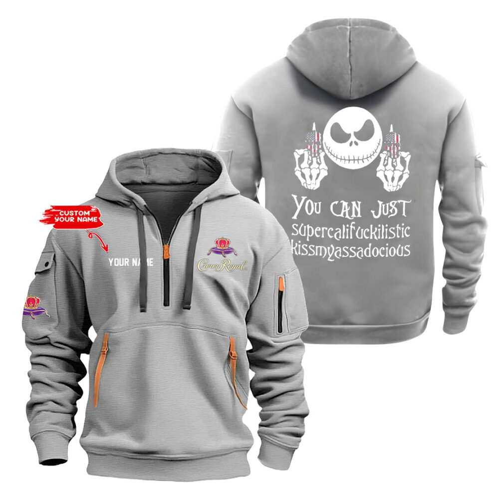 Personalized Crown Royal Half Zipper Hoodie Personalized Crown Royal Half Zipper Hoodie