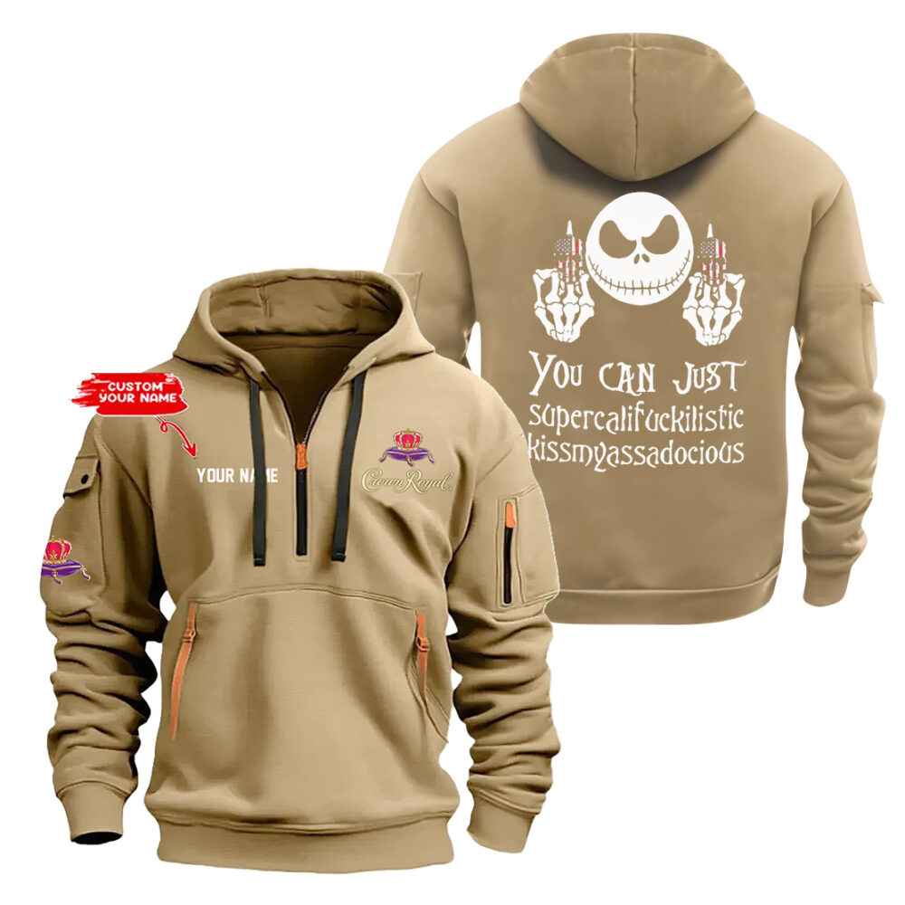 Personalized Crown Royal Half Zipper Hoodie Personalized Crown Royal Half Zipper Hoodie