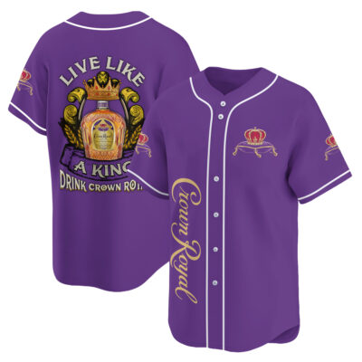 Personalized Crown Royal Live Like A King Baseball Jersey