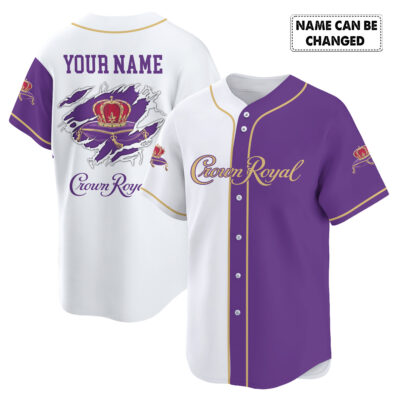 Personalized Crown Royal Whiskey Baseball Jersey