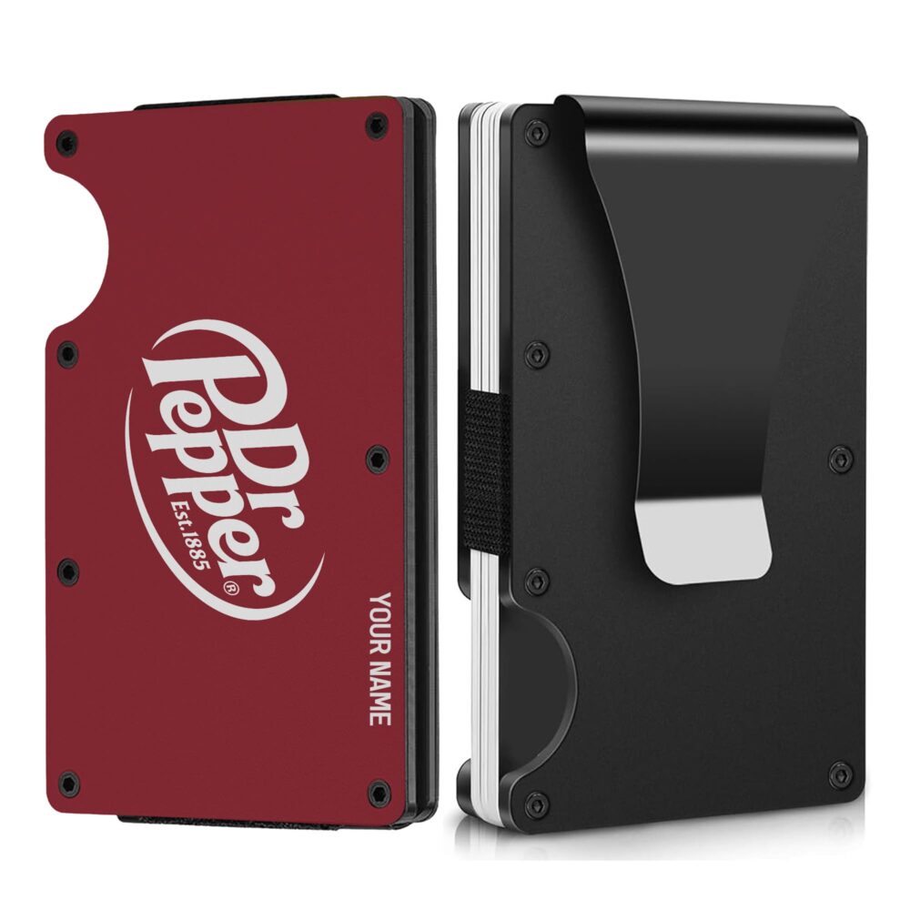 Personalized Dr. Pepper Metal Card Holder Personalized Dr. Pepper Metal Card Holder