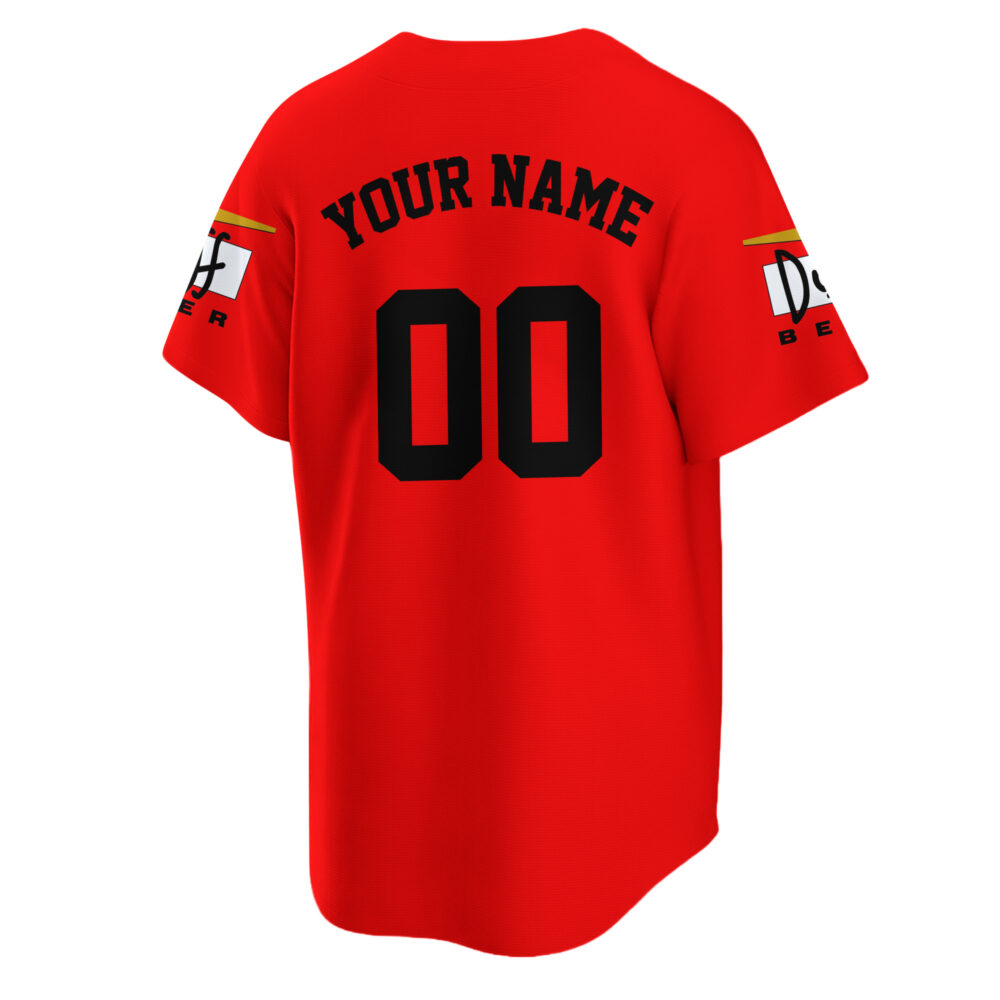 Personalized Duff Beer Baseball Jersey Personalized Duff Beer Baseball Jersey