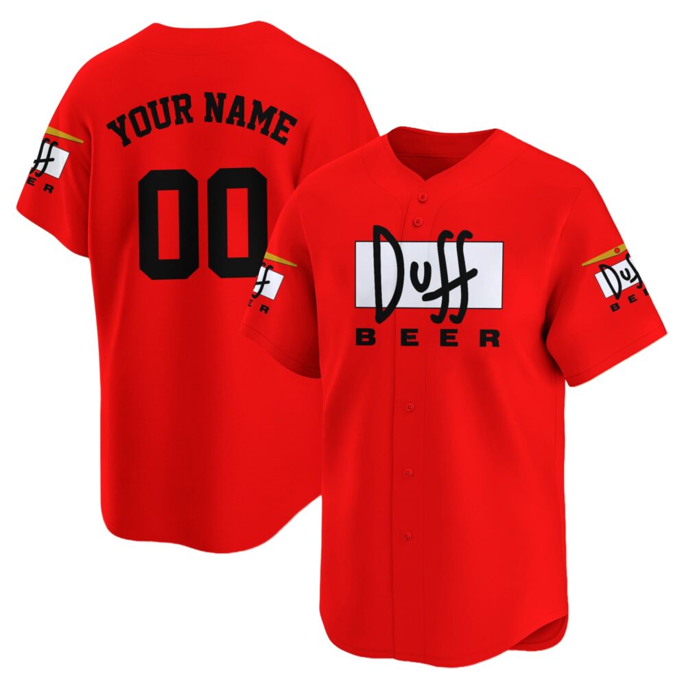 Personalized Duff Beer Baseball Jersey