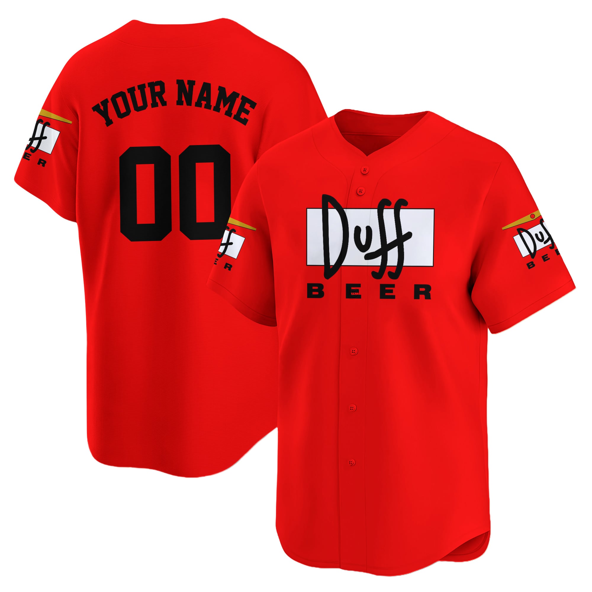 Personalized Duff Beer Baseball Jersey