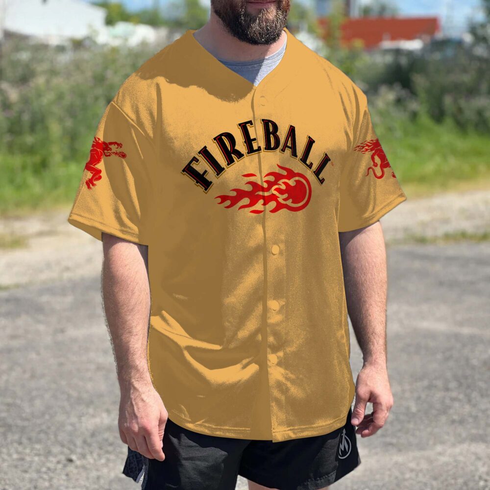 Personalized Fireball Baseball Jersey Personalized Fireball Baseball Jersey