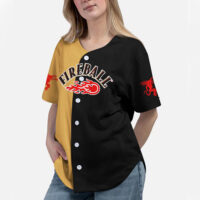 Personalized Fireball Baseball Jersey