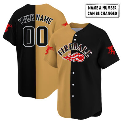 Personalized Fireball Baseball Jersey
