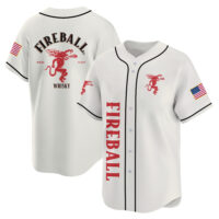 Personalized Fireball USA Flag Baseball Jersey