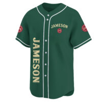 Personalized Green Jameson Whiskey Baseball Jersey