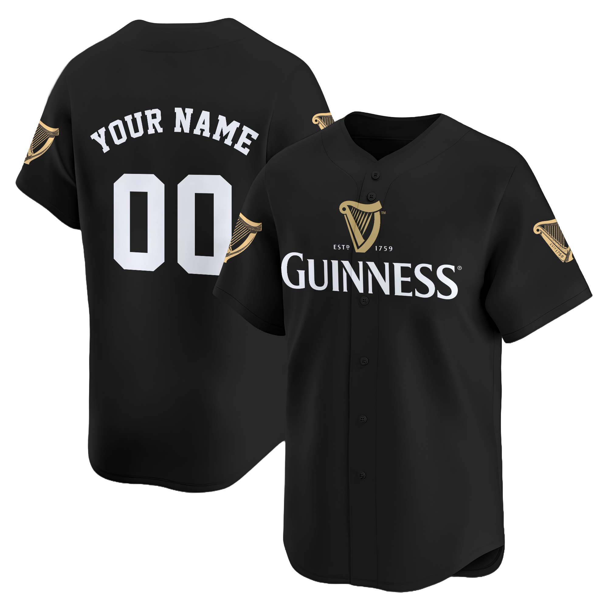 Personalized Guinness Baseball Jersey Personalized Guinness Baseball Jersey