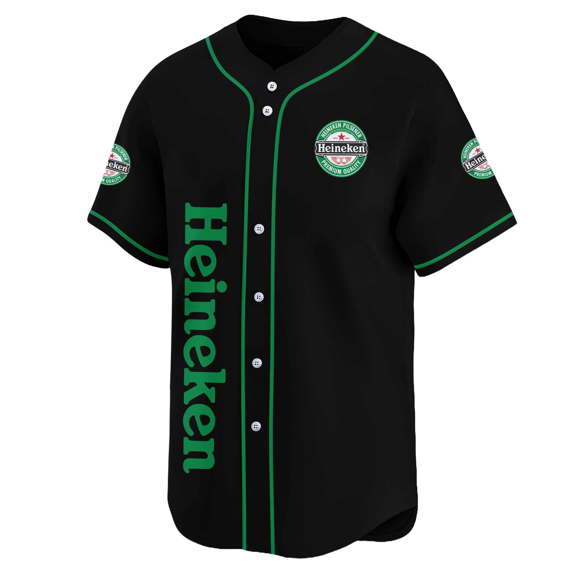Personalized Heineken American Flag Baseball Jersey