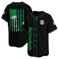 Personalized Heineken American Flag Baseball Jersey