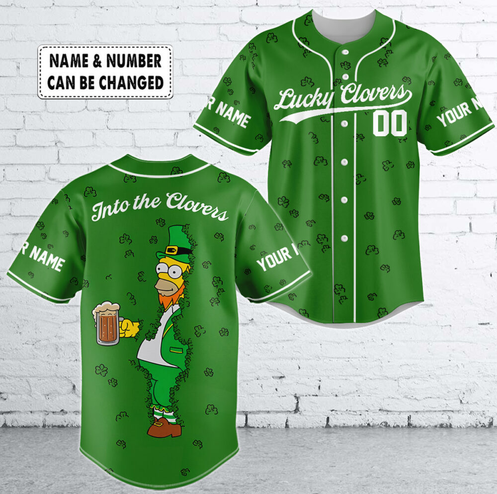 Personalized Into the Clovers- St. Patrick's Day, Baseball Jersey Personalized Into the Clovers- St. Patrick's Day, Baseball Jersey