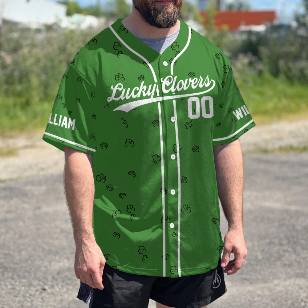 Personalized Into the Clovers- St. Patrick's Day, Baseball Jersey Personalized Into the Clovers- St. Patrick's Day, Baseball Jersey