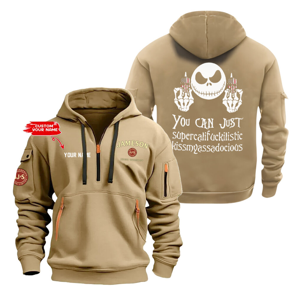 Personalized Jameson Exclusive Logo Hoodie Half Zipper Hoodie Personalized Jameson Exclusive Logo Hoodie Half Zipper Hoodie