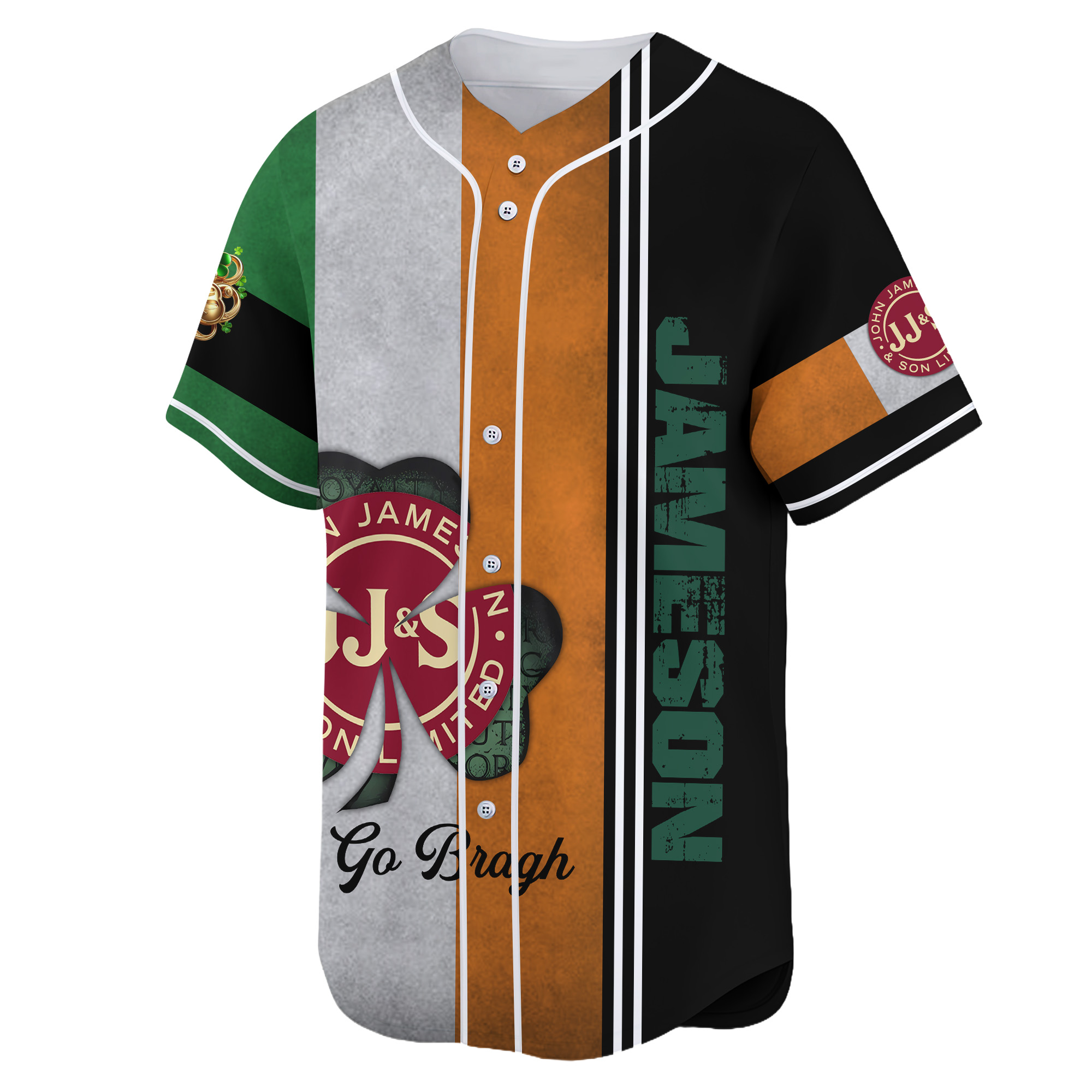 Personalized Jameson Irish St. Patrick’s Day Baseball Jersey