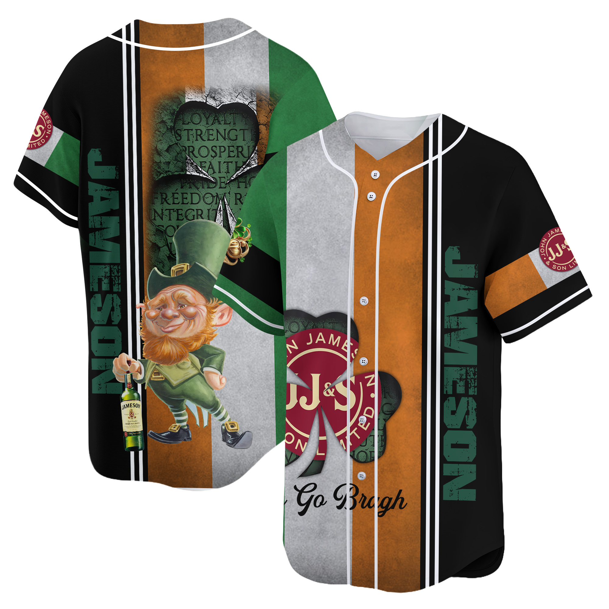 Personalized Jameson Irish St. Patrick's Day Baseball Jersey