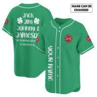 Personalized Jameson Jack Jim Johnny Baseball Jersey
