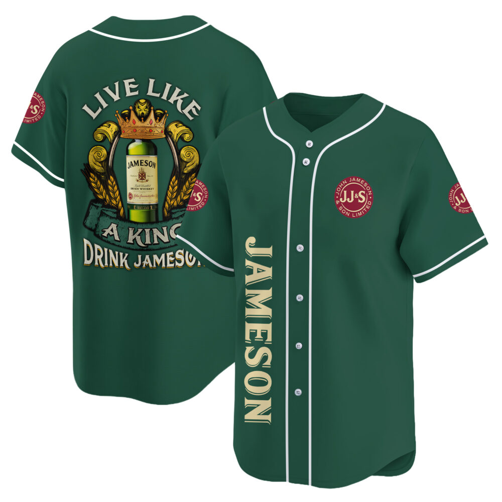 Personalized Jameson Live Like A King Baseball Jersey