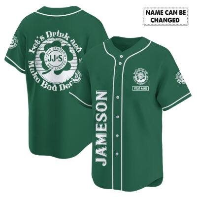 Personalized Jameson St Patrick's Day Baseball Jersey