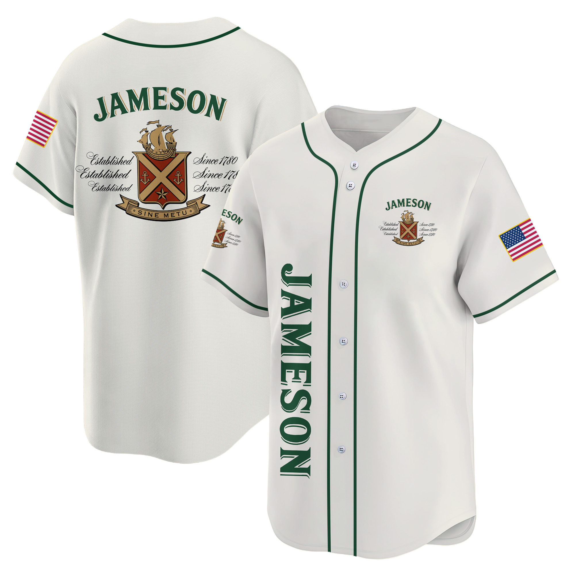 Personalized Jameson USA Flag Baseball Jersey