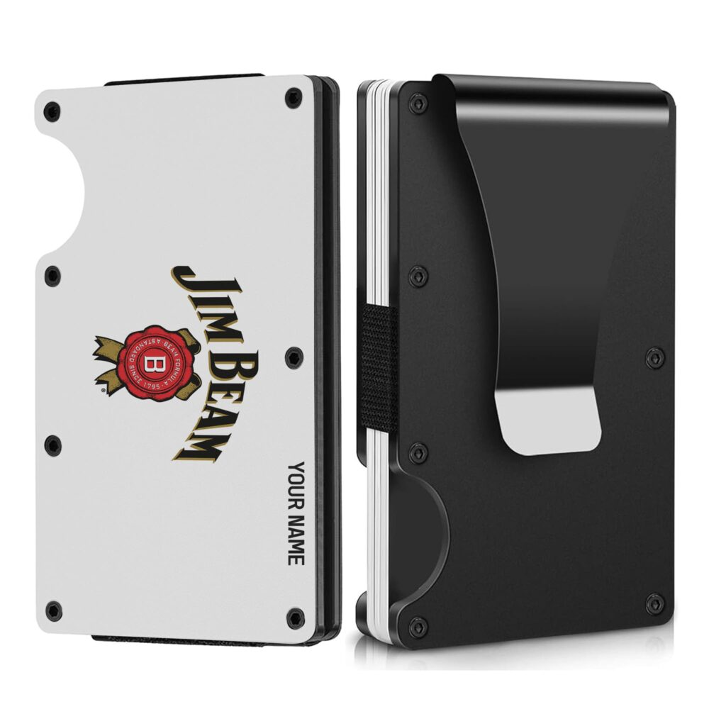 Personalized Jim Beam Metal Card Holder Personalized Jim Beam Metal Card Holder