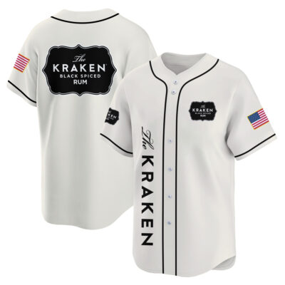 Personalized Kraken Rum USA Flag Baseball Jersey