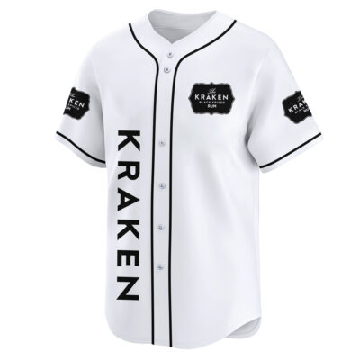 Personalized Kraken White Baseball Jersey