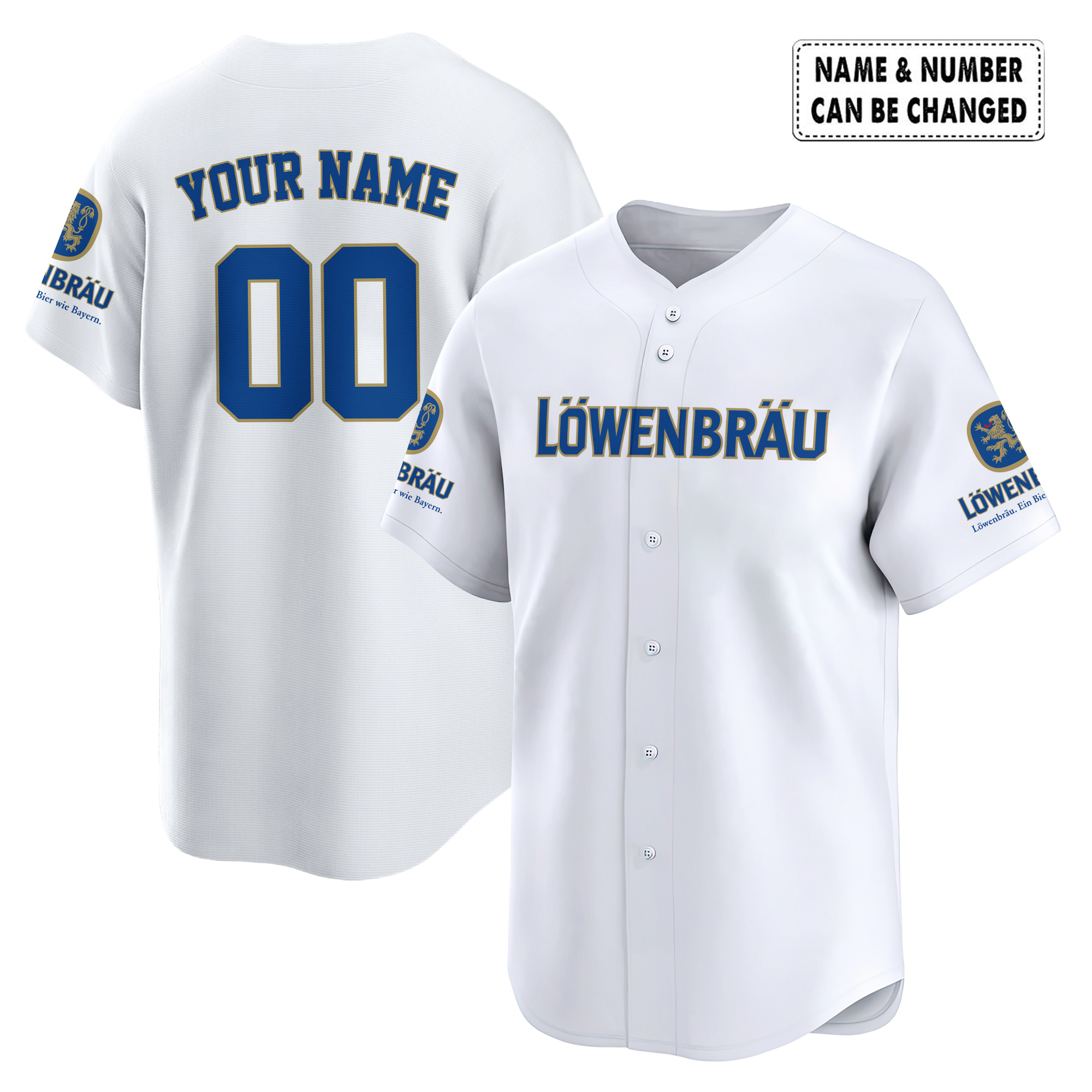 Personalized Lowenbrau Beer Baseball Jersey