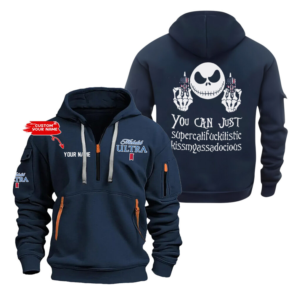 Personalized Michelob Ultra Half Zipper Hoodie Personalized Michelob Ultra Half Zipper Hoodie