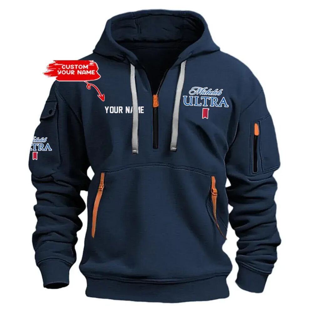 Personalized Michelob Ultra Half Zipper Hoodie Personalized Michelob Ultra Half Zipper Hoodie