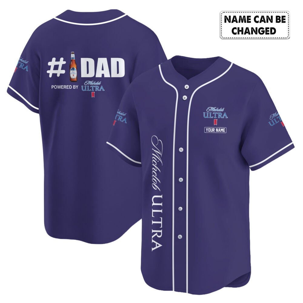 Personalized Michelob Ultra Happy Father's Day Baseball Jersey