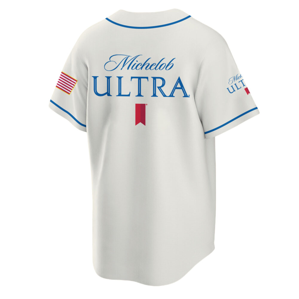Personalized Michelob Ultra USA Flag Baseball Jersey Personalized Michelob Ultra USA Flag Baseball Jersey