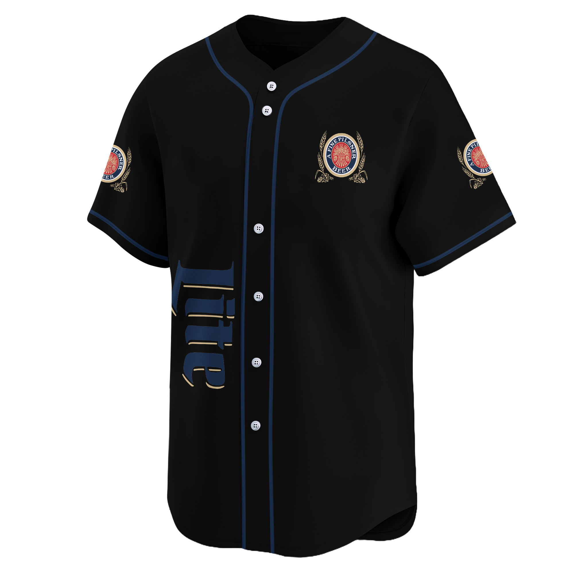 Personalized Miller Lite American Flag Baseball Jersey