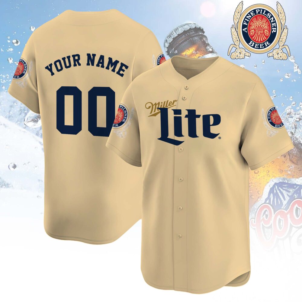 Personalized Miller Lite Baseball Jersey Personalized Miller Lite Baseball Jersey