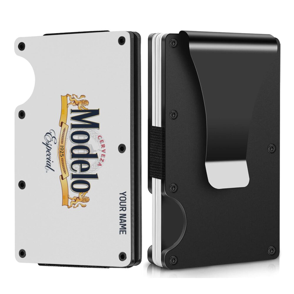 Personalized Modelo Metal Card Holder Personalized Modelo Metal Card Holder