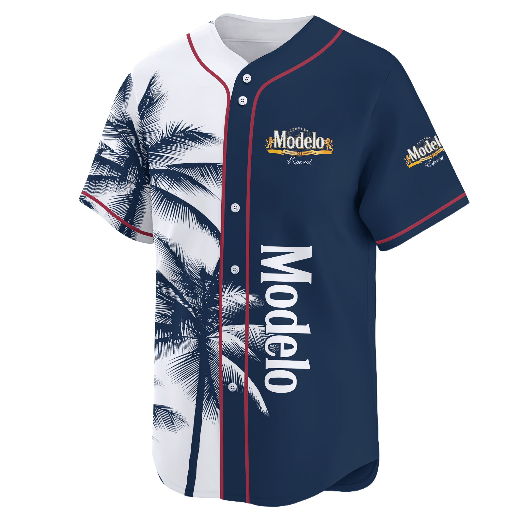 Personalized Modelo Tropical Coconut Tree Baseball Jersey