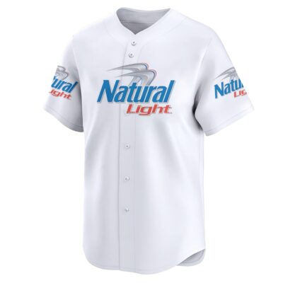 Personalized Natural Light Baseball Jersey – White