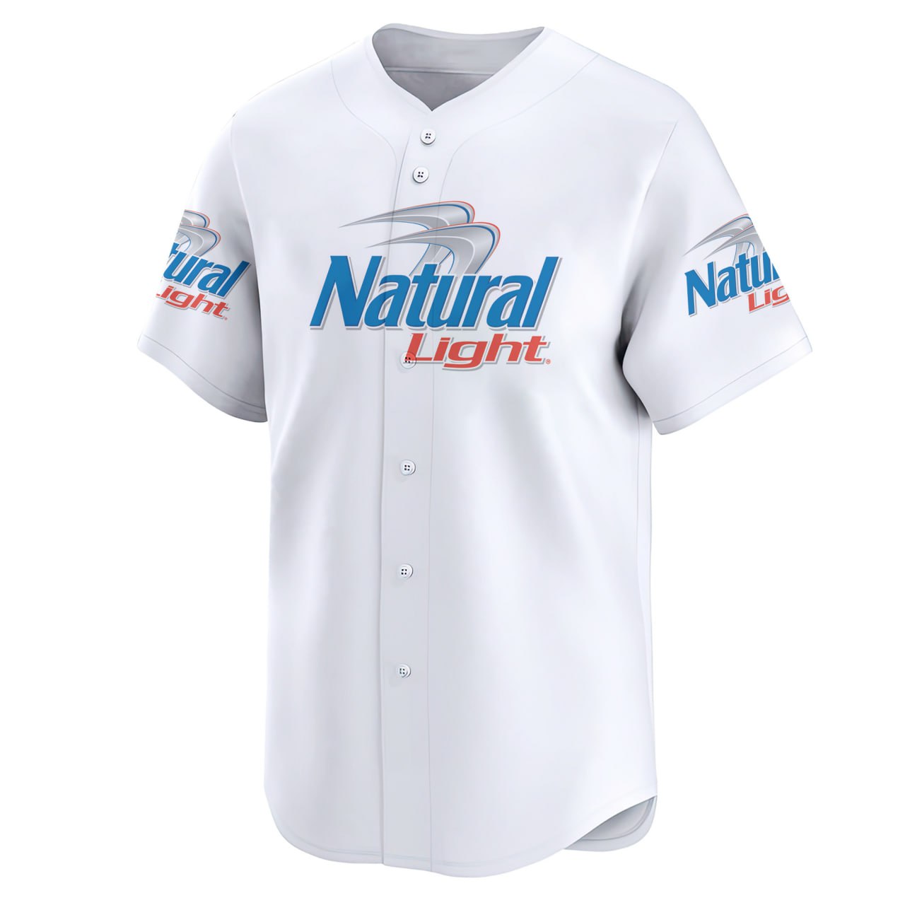 Personalized Natural Light Baseball Jersey – White