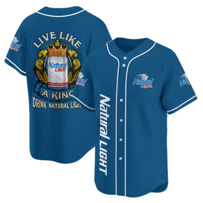 Personalized Natural Light Live Like A King Baseball Jersey