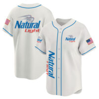 Personalized Natural Light USA Flag Baseball Jersey