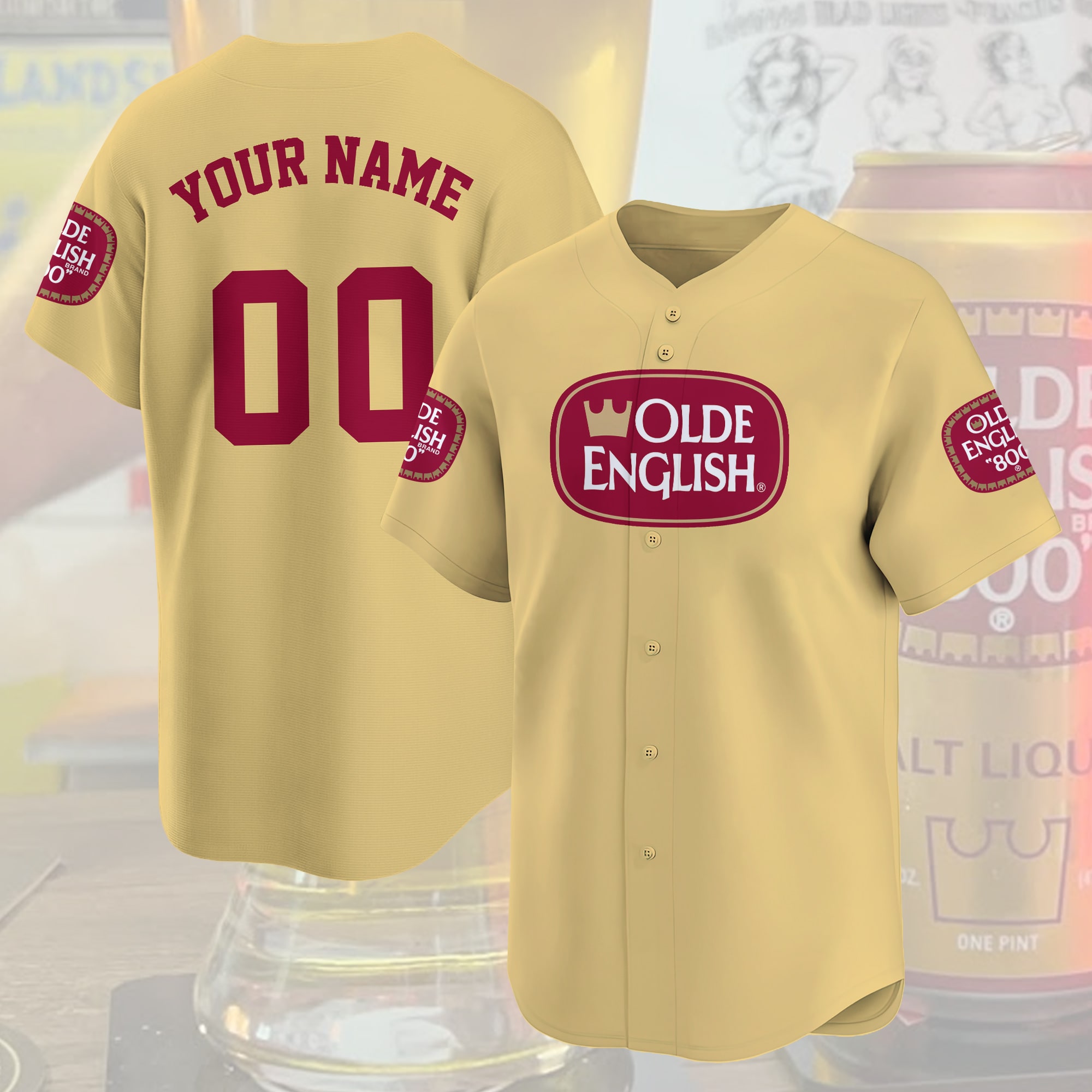 Personalized Olde English 800 Baseball Jersey Personalized Olde English 800 Baseball Jersey