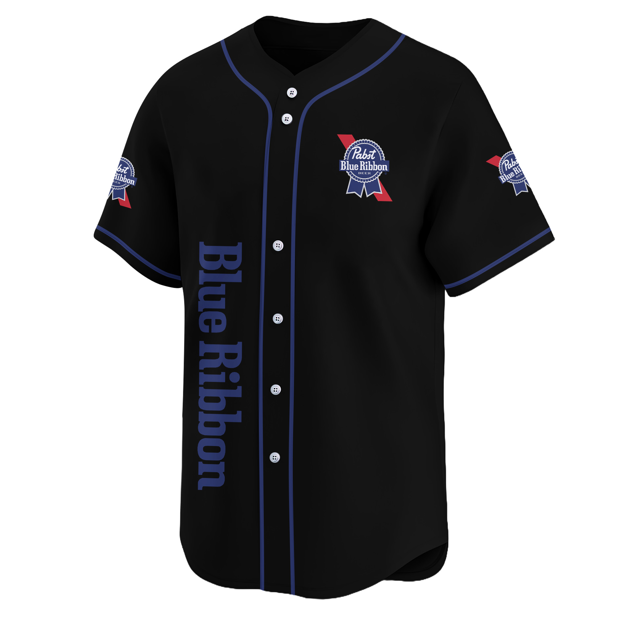 Personalized Pabst Blue Ribbon American Flag Baseball Jersey