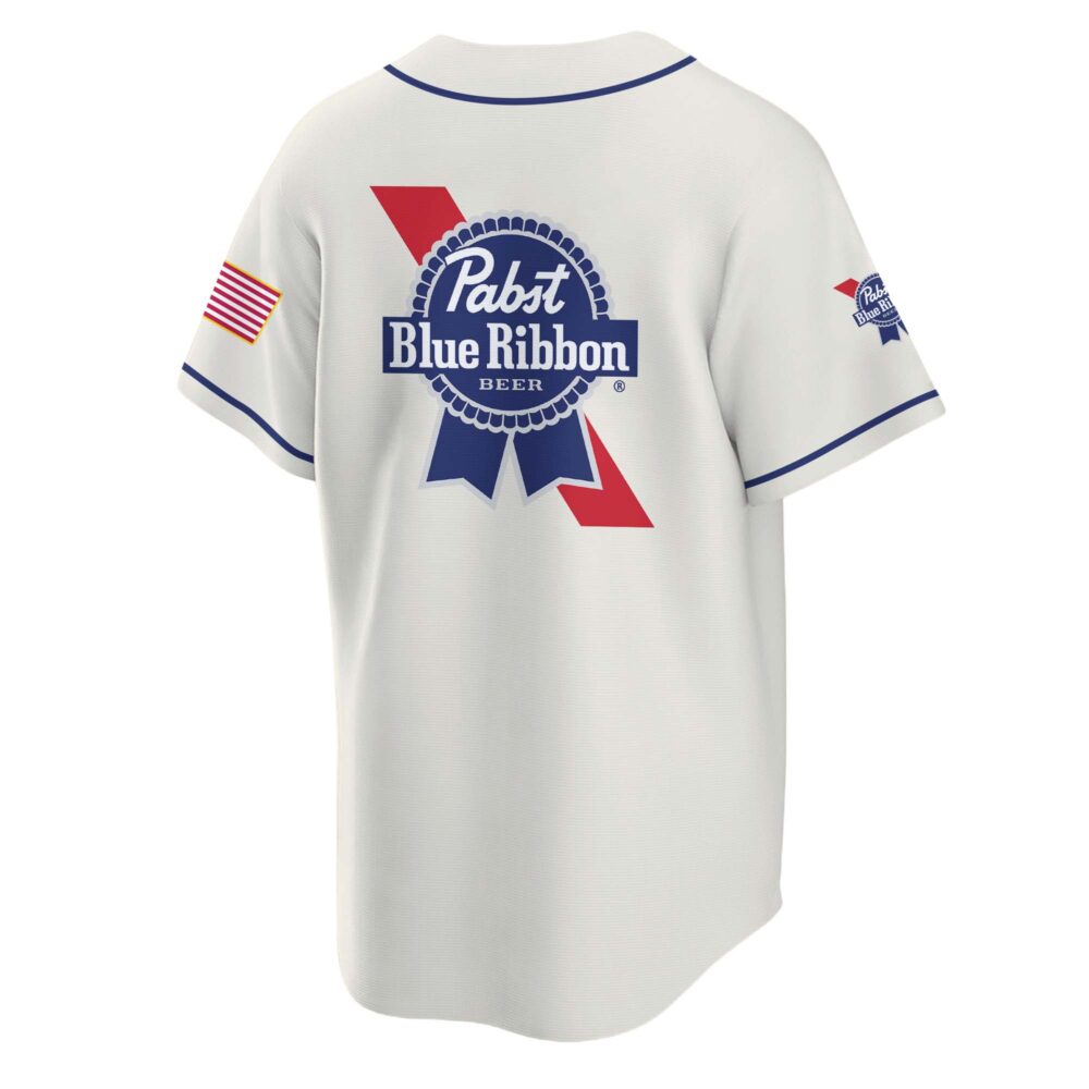 Personalized Pabst Blue Ribbon USA Flag Baseball Jersey Personalized Pabst Blue Ribbon USA Flag Baseball Jersey