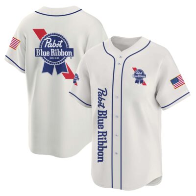 Personalized Pabst Blue Ribbon USA Flag Baseball Jersey